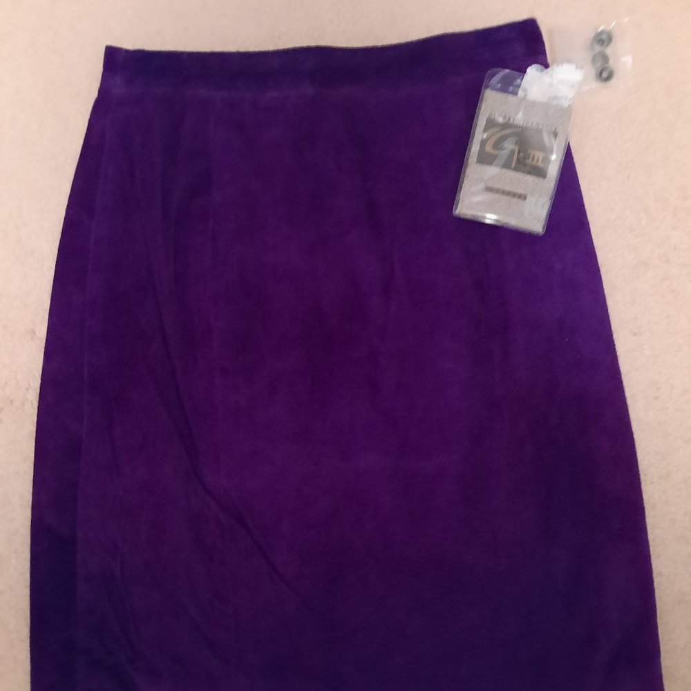Suede Leather Skirt